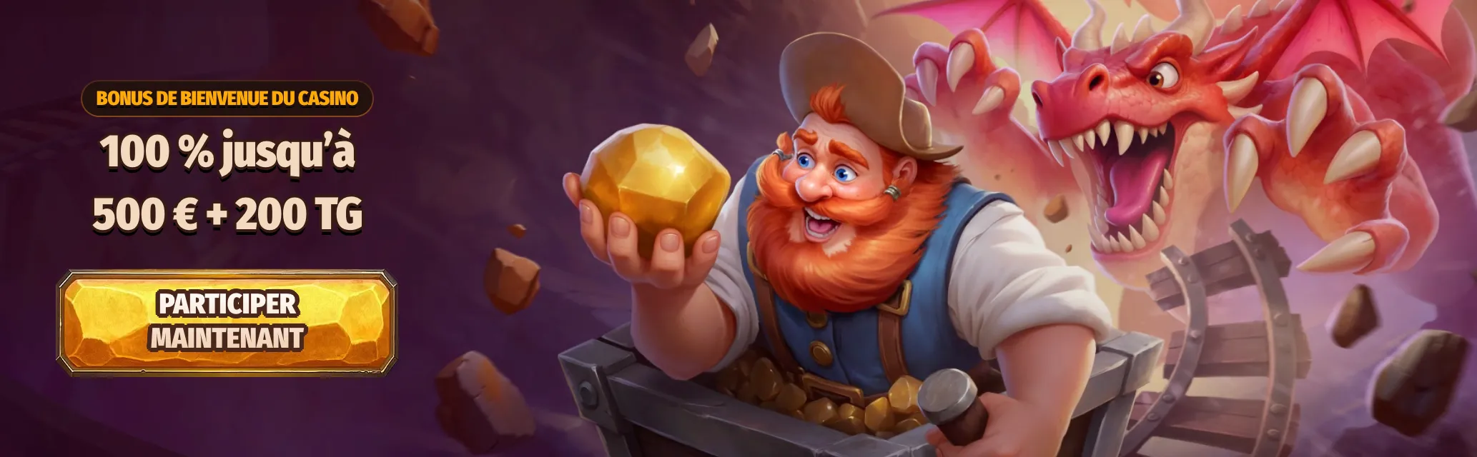 Bannière promotionnelle des bonus Dragonia Casino