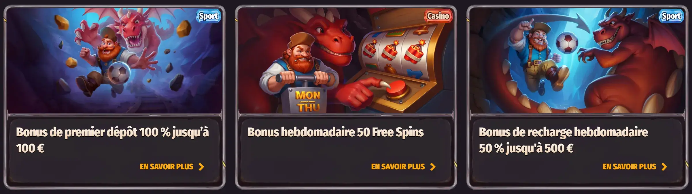 Offres spéciales et promotions actuelles Dragonia Casino