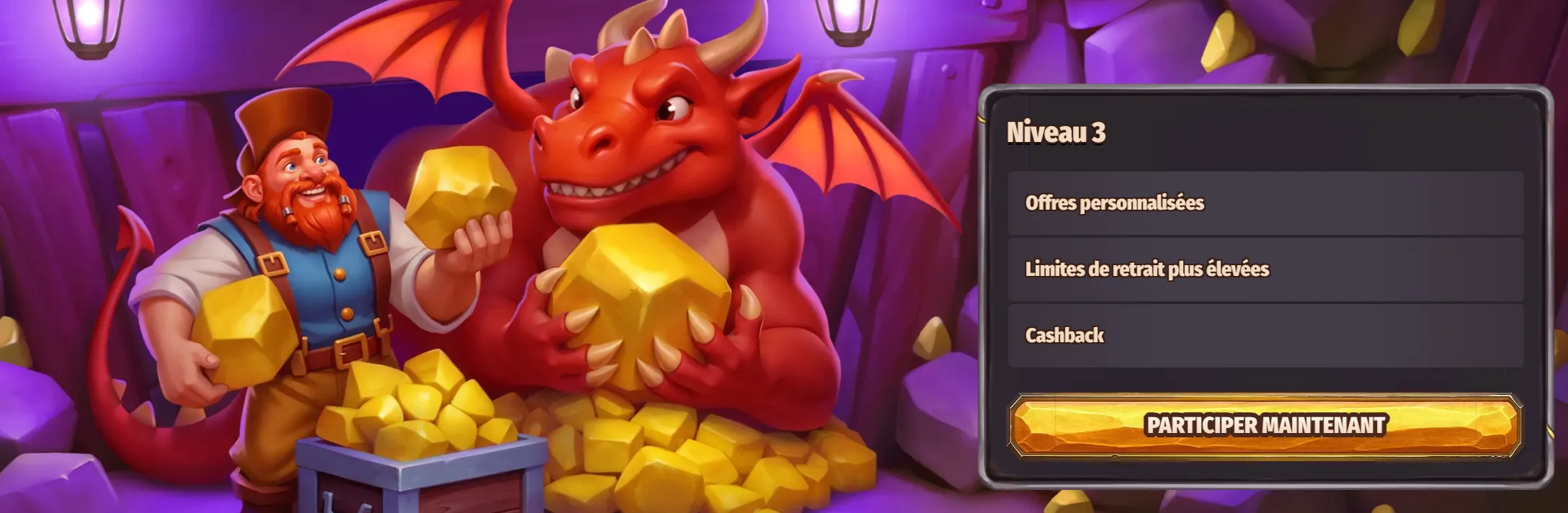 Programme VIP exclusif et fidélité Dragonia Casino